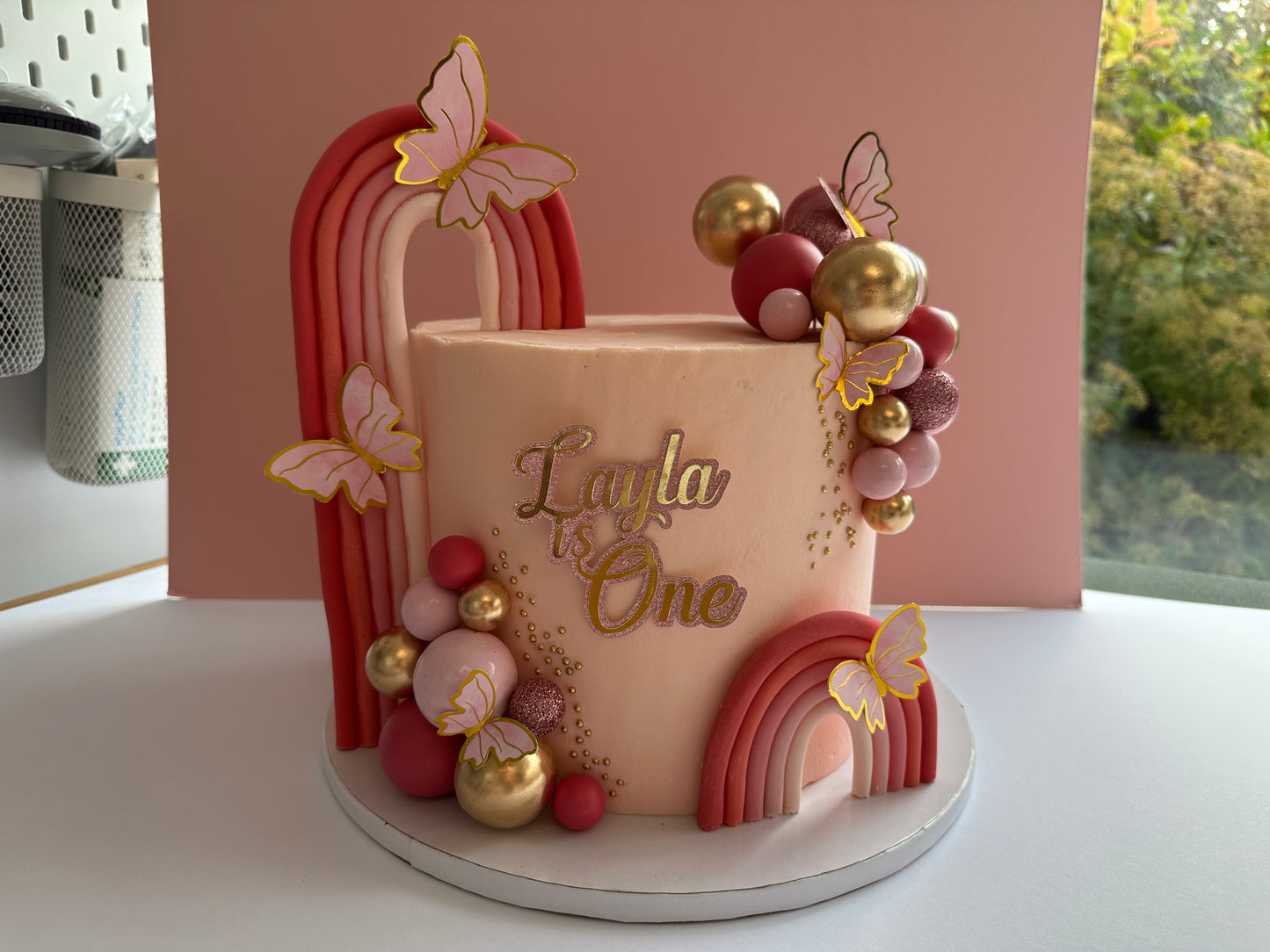 Pastel Rainbow Birthday Cake