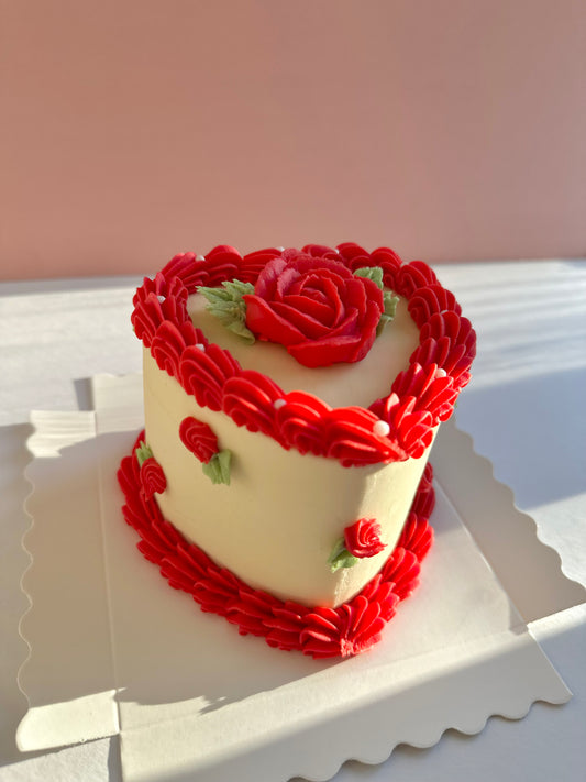 Rose Heart Cake