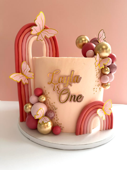 Pastel Rainbow Birthday Cake